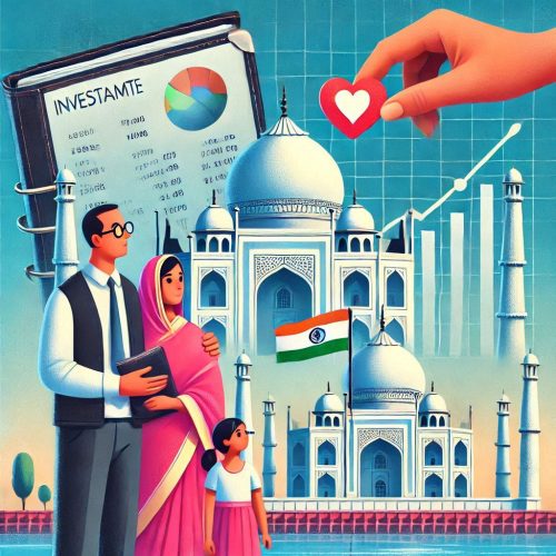 An image showing emotional decision-making by NRIs while investing in their homeland.